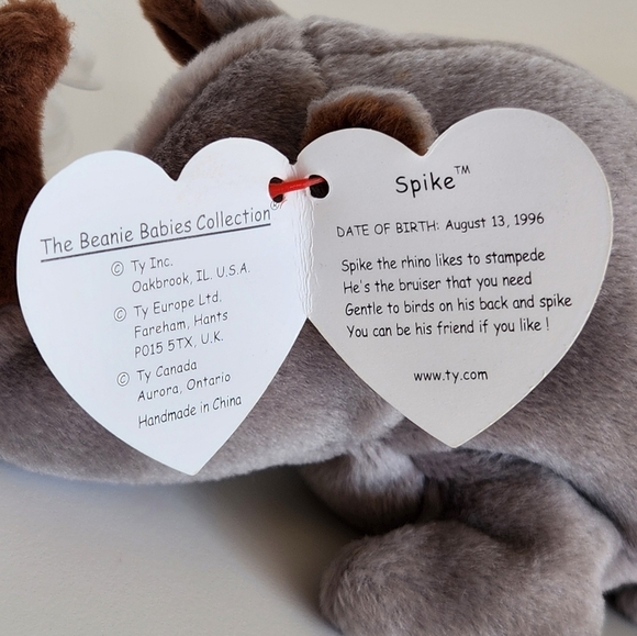 Ty Beanie Baby Spike 3"- 4th Generation Hang Tag 6th Tush Tag BNWT - Picture 9 of 9